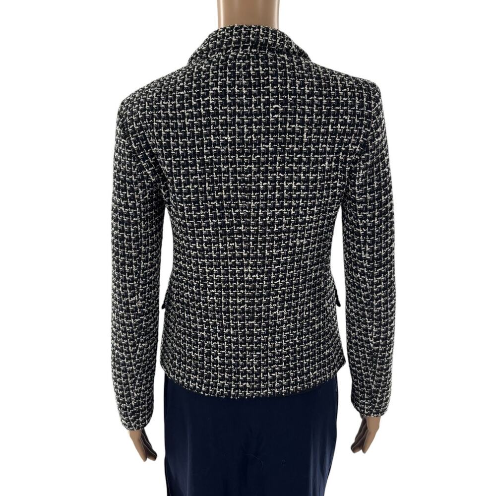 BOSS Black White Jomanda Tweed Blazer Jacket - Picture 9 of 12